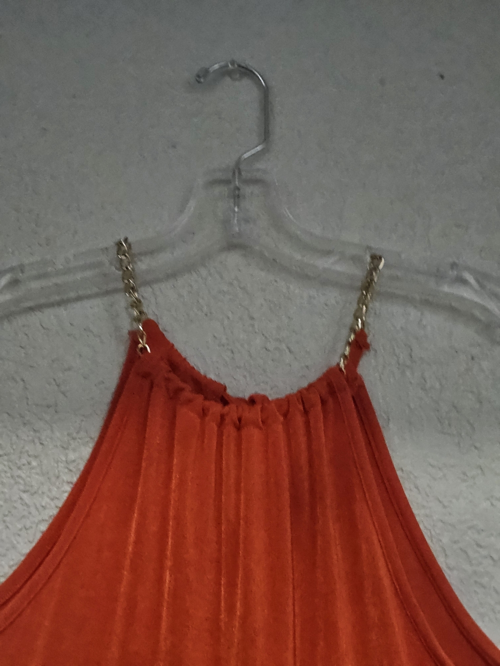 Heart Hips Orange Chain-Strap Mini Dress - M - - Picture 2 of 8